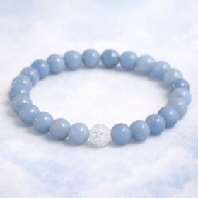 Angyali segítség ásvány karkötő - angelit (angyalkő)