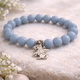 Belső béke ásvány karkötő - angelit (angyalkő)