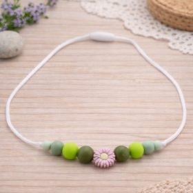 Anyuka lánc - zöld, virágos