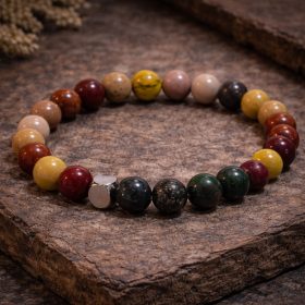 Szép álmok ásvány karkötő - mookait, heliotrop