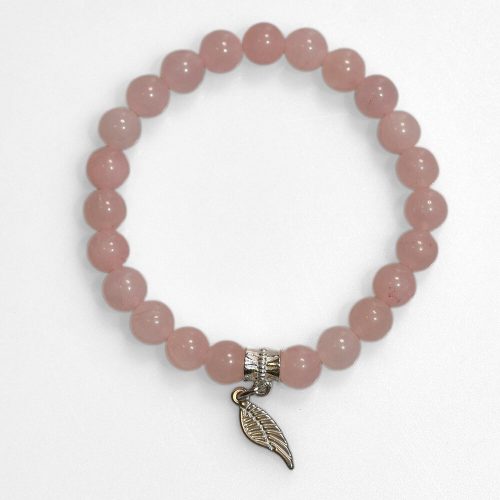 Angyali szeretet ásvány karkötő - rózsakvarc