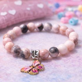 Légy önmagad! ásvány karkötő - zebra jáspis