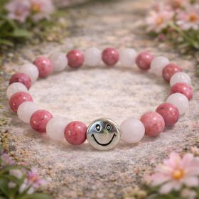   Harmóniában magammal ásvány karkötő - rodonit, matt rózsakvarc